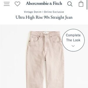 A&F the 90s straight ultra high rise
